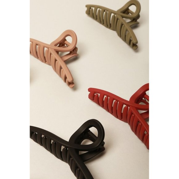 NEW Large Big Thick Hair Strong Modern French Twist Matte Hair Claw Clips - Picture 3 of 6